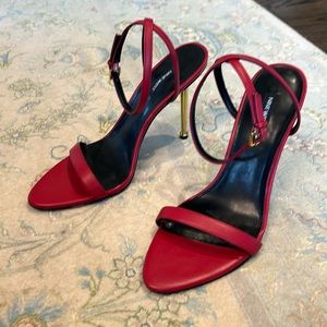 Nine West red strappy heel, size 10